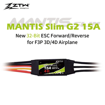 ZTW Mantis Slim G2 15A ESC 2-4S SBEC 5V/3A Bidirectional Speed Controller For RC Airplane Fixed-wing Indoor F3P 3D/4D Flying