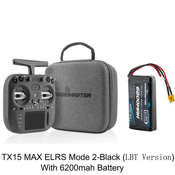 Radiomaster TX15 Max 3.5inch IPS Touchscreen Radio Controller ExpressLRS With AG02 CNC Hall Gimbal Built-in Gyro Microphone