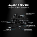 BETAFPV Kit FPV Aquila16 ELRS 2.4G LiteRadio 2 SE VR03 Gafas FPV Aquila 16 25-350mW VTX 1102 18000KV Motor sin escobillas-3