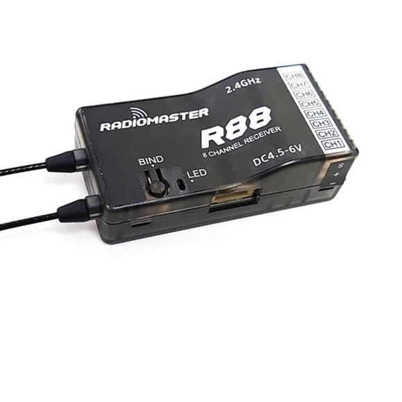 1PCS Radiomaster R84 R86 R86C R88 V2 2.4GHz Receiver 4CH/6CH/8CH D8 D16 SFHSS Compatible PWM SBUS 2.4G RX For RC FPV Drone