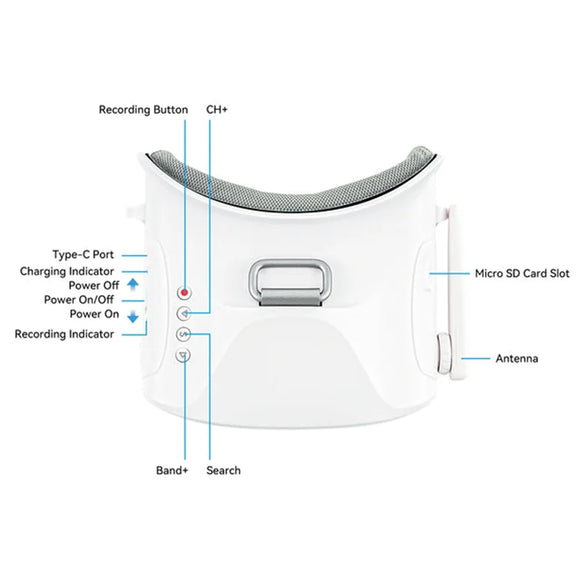 BETAFPV VR03 FPV Goggles 64GB Storage DVR Recording 48CH RC FPV Racing Drones