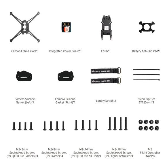 Telaio per drone RC HGLRC Rekon 5 LITE O4 Portata lunga Leggero Volo a lunga distanza Accessori FPV Fai da te Regalo di Natale
