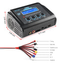HTRC Cargador de baterías C150 AC DC 150W 10A Descargador para baterías LiPo LiHV LiFe Lilon NiCd NiMh Pb Cargador Lipo Cargador balanceador-2