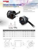 Moteur brushless SURPASS HOBBY 2822 2830 3530 3542 3548 4250 4260 5055 5065 pour avion RC à voilure fixe, drone de course FPV, quadricoptère-5