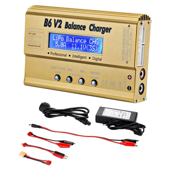 IMAX B6V2 Balance Charger 80W Professional Digital Lipo Discharger for Li-ion Lipo LiFe NiCd NiMH LiHV PB Battery