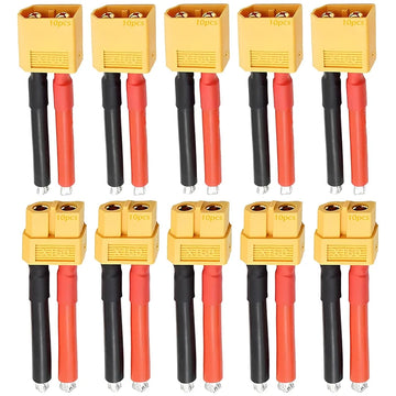 5 Pairs XT60 Plug Connector Female and Male with 14AWG 57MM Silicon Wire for RC Lipo Battery Cable Drone Car Boat