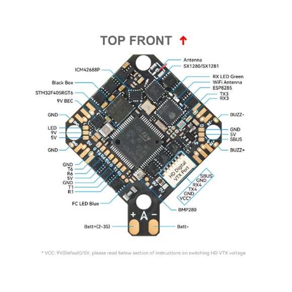 BETAFPV F4 2-3S 20A AIO FC V1 for Pavo Pico Brushless Whoop Quadcopter HX115 SE Toothpick Drones