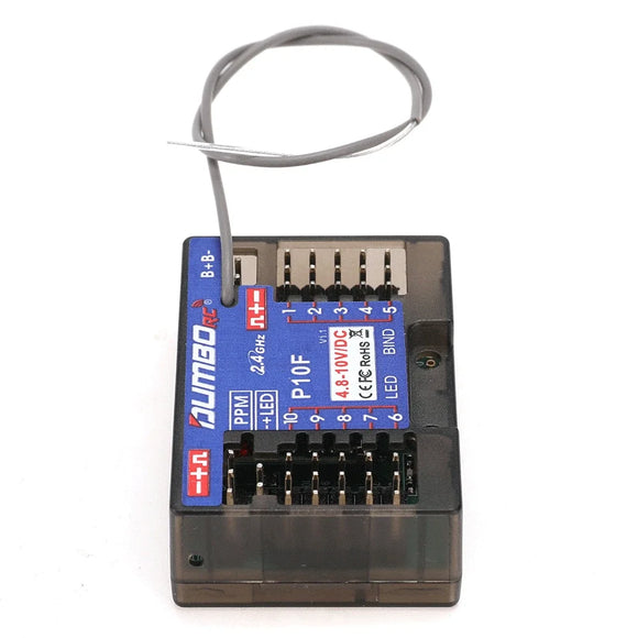 DUMBORC P6FG P10FG P6DC P4FMG 4CH 6CH 10CH Mini Receiver 2.4G 4.8-10V Voltage Return for X6 DDF-350 Transmitter RC Car Boat Tank