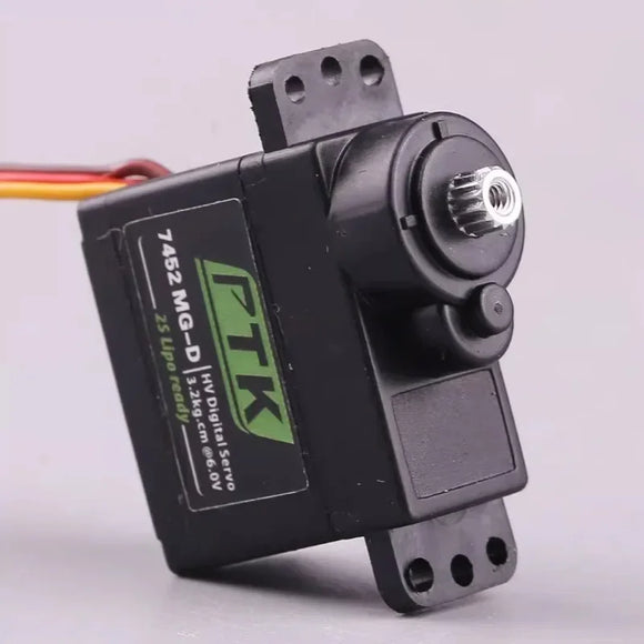 PTK 7452MG-D 12g Digital Металлический сервопривод с шестернями для радиоуправляемых вертолетов и моделей самолетов