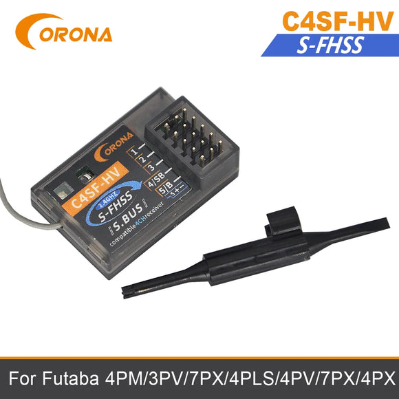 Corona RC C4SF-HV 2.4GHz Futaba FHSS/S-FHSS Compatible Receiver SBUS For 3PL, 3PRKA, 4PLS, 4PX, 4GRS 4PM