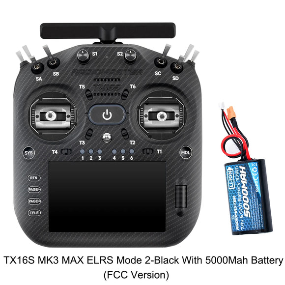RadioMaster TX16S MK3 MAX 2.4GHz 900MHz AG02 CNC Hall Gimbal 5 inch IPS Touchscreen EdgeTX ExpressLRS Radio Controller
