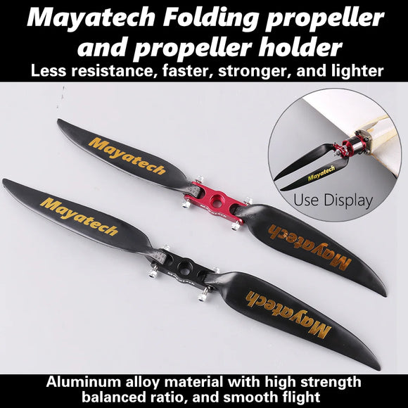 Mayatech Mayatech 8MM Package for sale model aircraft metal folding propeller + folding nylon propeller fixed wing propeller clamp seat - Propellers at ZoneFPV