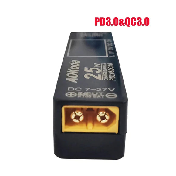 AOKoda XT60 to PD3.0 Lipo Battery Quick Charger Overload protection short circuit protection For Smartphone Tablet PC DIY Part