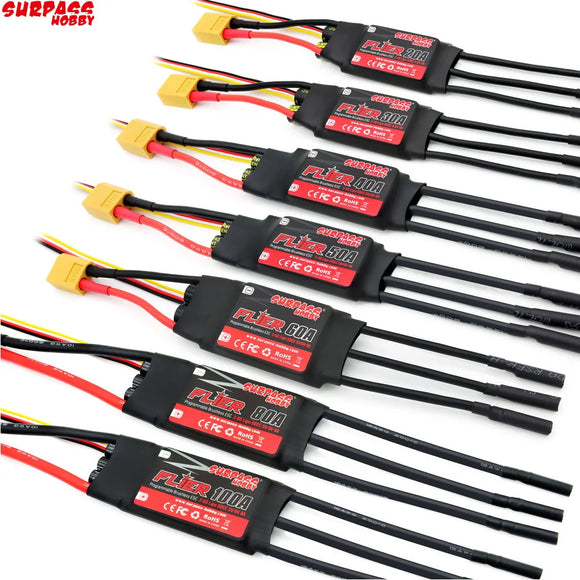 SURPASS SURPASS HOBBY Flier 20A 30A 40A 50A 60A 80A 100A Brushless ESC Speed Controller with BEC 2-6S for RC Airplanes Helicopter - ESC at ZoneFPV