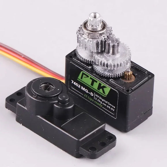 PTK 7452MG-D 12g Digital Металлический сервопривод с шестернями для радиоуправляемых вертолетов и моделей самолетов