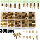 300Pcs M2/M3 Hex Head Copper Pillar Brass Standoff Spacer Screws Threaded Pillar Male/Female PCB Circuit Board Stand Off Kit