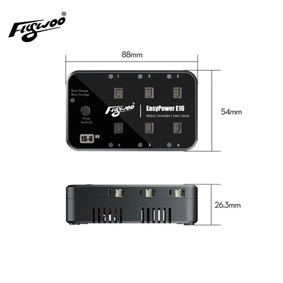 Flywoo EasyPower E16 / E24 1S / 2S Battery charger