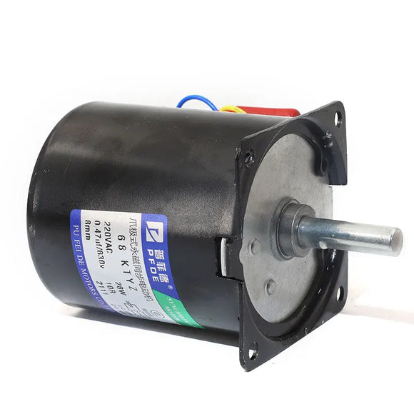 68KTYZ 220V/110V Permanentmagnet-Synchronmotor Mittelwelle 8mm Vorwärts-Rückwärtslauf steuerbarer AC-Elektromotor