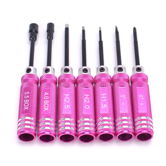 7PCS/Set 0/1/1.5/2/2.5/4/5.5mm DIY Hexagonal Hex Screw Driver Tool Set Screwdriver For RC Camera Drone FPV Quadcopter Helicopter