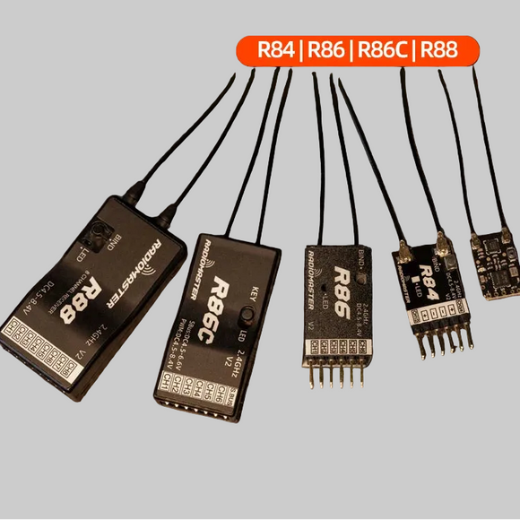 1PCS Radiomaster R84 R86 R86C R88 V2 2.4GHz Receiver 4CH/6CH/8CH D8 D16 SFHSS Compatible PWM SBUS 2.4G RX For RC FPV Drone