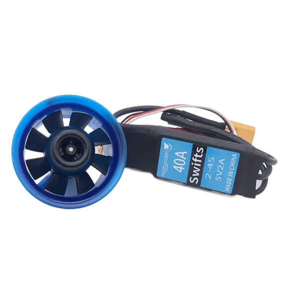 Hobbyocean 40 mm EDF 8 Blatt CCW/CW Impeller System mit 6500KV 8600KV Brushless Motor 3S/4S für RC Flugzeug Modell Jet