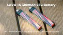 BETAFPV 1S 300mAh 75C LAVA  Battery (5PCS) for Air65-3