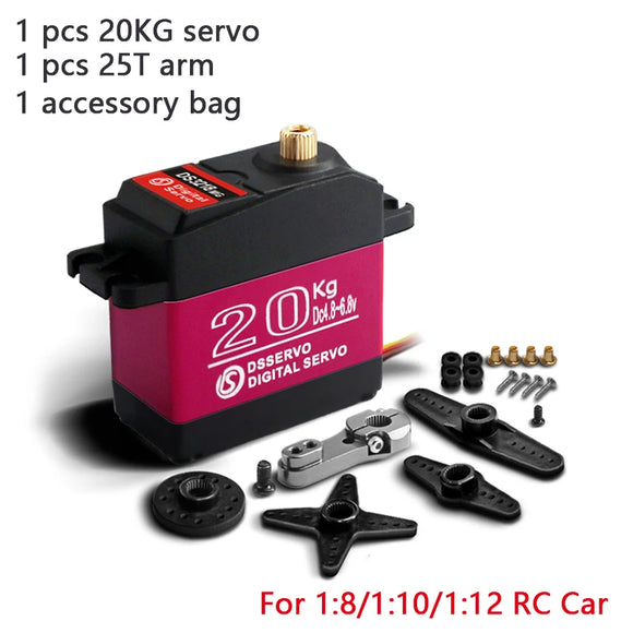 1X wasserdichtes Servo 20 kg 25 kg 30 kg 35 kg 40 kg Hochgeschwindigkeitsservo Metallgetriebe Digital Servo RC Baja Servo für 1/8 1/10 RC-Autos
