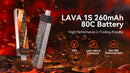 Betafpv LAVA 1S 260mAh 80C Battery (5PCS) 3.8V 0.98Wh for Racing Drones Air65 BT2.0 Connector-5