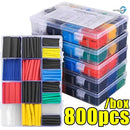 800pcs With Box Heat Shrink Tube Kit Thermoresistant Tubing Electrical Connection Cable Insulation Sleeved Protecter