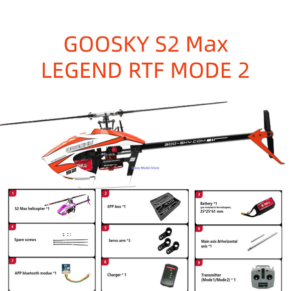 In Stock GOOSKY S2 Max LEGEND 6CH 3D Helicopter