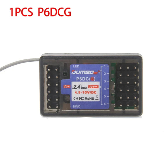 DUMBORC P6FG P10FG P6DC P4FMG 4CH 6CH 10CH Mini Receiver 2.4G 4.8-10V Voltage Return for X6 DDF-350 Transmitter RC Car Boat Tank