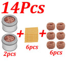 1-14Pcs Soldering Iron Tip Cleaner Desoldering Ball Cleaning Nozzle Tip Clean Brass Wire Sponge Copper Wire Cleaner Ball Tools