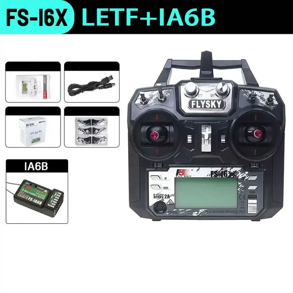 FLYSKY FS-i6X FS i6X 10CH 2.4GHz AFHDS 2A RC Transmitter With iA10B Receiver for RC FPV Racing Drone Retailbox