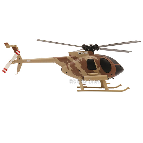 RC ERA C184 MD500 Scale 4CH Flybarless Optical Flow Gyro Stabilized RC Helicopter Remote Control Toys - Sand Yellow Livery