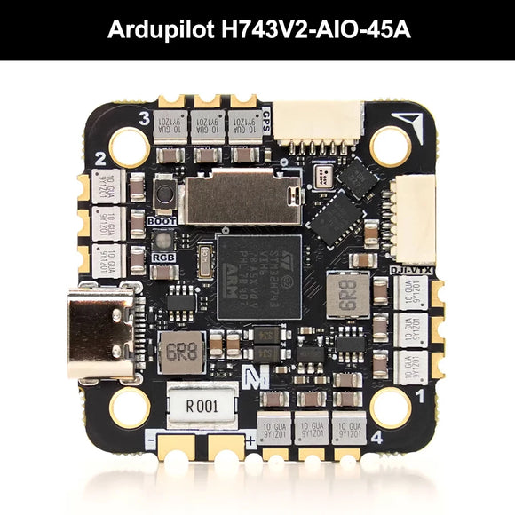 MicoAir H743 V2 AIO 45A 2-6S AM32 All-in-one flight control and ESC Support PM PX4 INAV