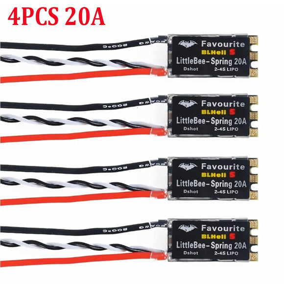 FVT LittleBee Little Bee BLHeli_S ESC DSHOT SPRING 20A ESC BLHeli S Speed Controller 2-4S for FPV Racing Drone