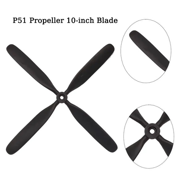 10.5x8 Zoll 4-Blatt-Motion-P51-Stil-Propeller für 1080 Modellflugzeuge Kleinteile Zubehör für ferngesteuertes Spielzeug