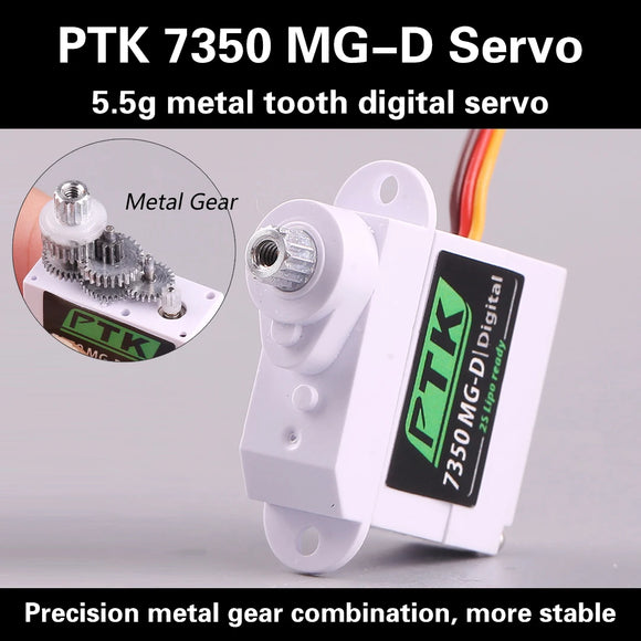 PTK PTK 7350 MG-D 5.5g Digital Servo Metal Gear for EPP F3P F3K F3L F5L Glider indoor plane RC Car Helicopter Robot - Servo at ZoneFPV