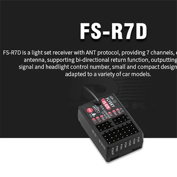 FLYSKY R7D 7-channel Light Set Receiver Applicable G7P 2.4G Wireless Remote Control For RC Car
