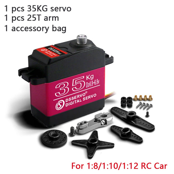 1X wasserdichtes Servo 20 kg 25 kg 30 kg 35 kg 40 kg Hochgeschwindigkeitsservo Metallgetriebe Digital Servo RC Baja Servo für 1/8 1/10 RC-Autos