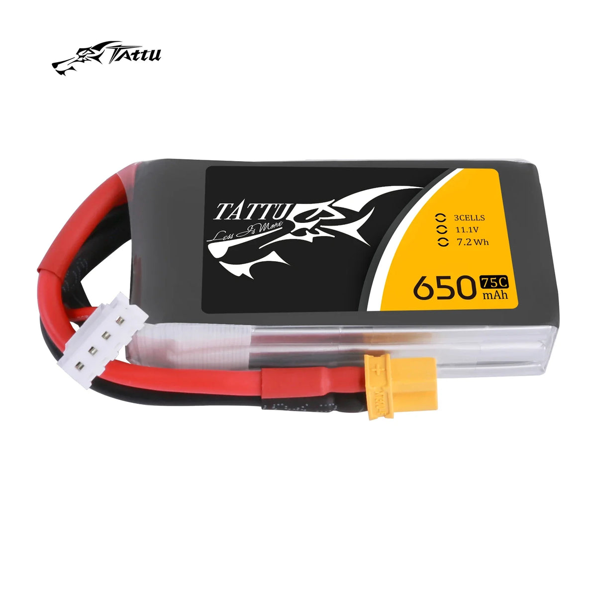 Tattu Lipo 650mAh 3S 75C Battery Pack 11.1V XT30 Plug Lipo Battery ...