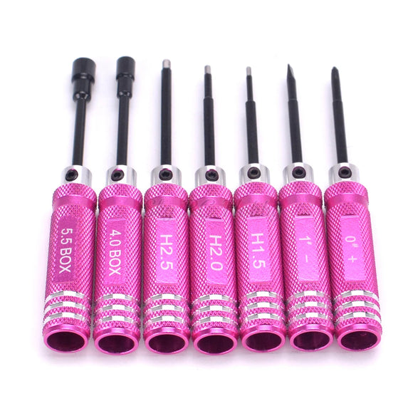 7PCS/Set 0/1/1.5/2/2.5/4/5.5mm DIY Hexagonal Hex Screw Driver Tool Set Screwdriver For RC Camera Drone FPV Quadcopter Helicopter