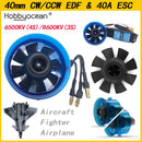 Hobbyocean Hobbyocean 40mm EDF 8 baldes CCW/CW Ducted fan system with 6500KV 8600KV Brushless Motor 3S/4S for RC Airplane Model Jet Plane - Motors at ZoneFPV