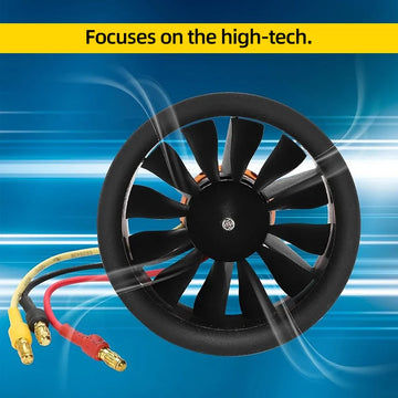 QX-MOTOR 50MM EDF QF2611 Brushless Motor 3300/4000/4600/5000KV CW/CCW 12 Blades Ducted Fan For 3-4S Lipo RC Airplane Model - 0