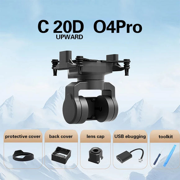 UAV Car Drone PTZ Camera with Gimbal Stand Two-Axis Stabilization Digital Image Transmission for Aerial Photography