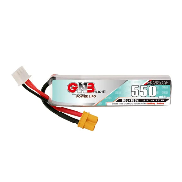 GNB LiPo Battery 2S 7.4V 550mah 90C/180C For RC Quadcopter Helicopter FPV Mini Drone TINY8X Beta75S QX2 120S Parts 7.4V Battery