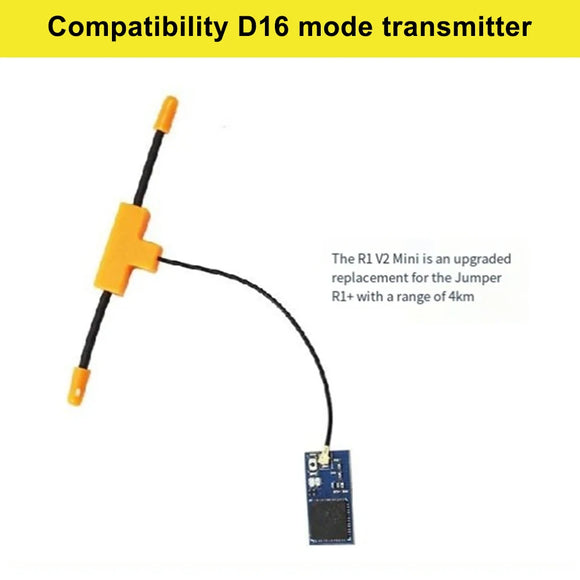 Jumper R1 V2 Mini Receiver Compatible with FrSky D16 XM+ RXSR SBUS Jumper T-Lite T18 T16 T12 T8SG