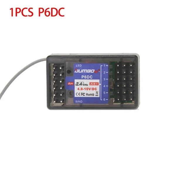 DUMBORC P6FG P10FG P6DC P4FMG 4CH 6CH 10CH Mini Receiver 2.4G 4.8-10V Voltage Return for X6 DDF-350 Transmitter RC Car Boat Tank