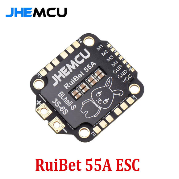 JHEMCU RuiBet 45A/55A ESC Bluejay Dshot600 4in1 Brushless ESC 3-6S 30.5X30.5 M4 for RC FPV Freestyle Flight Controller Drone