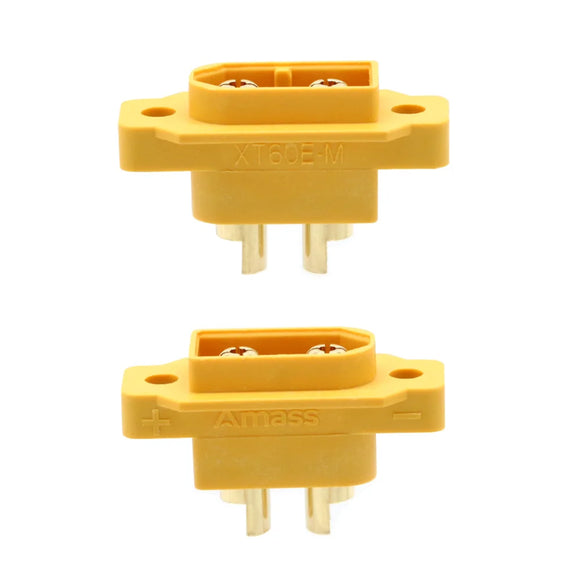 Amass XT60E-M XT60E XT60 Brass Gold Plated Male Plug Screws Mountable Connector For Racing FpV/ Multicopter Fixed Board DIY